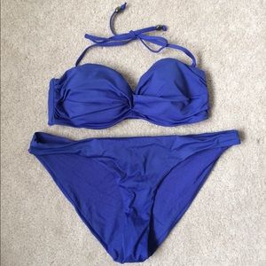H&M Purple Bikini with Gun Metal Accents